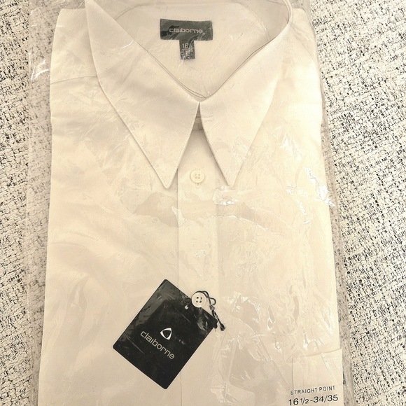 Claiborne Men's Cream Dress Shirt - Picture 4 of 5